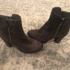 Azura Gray Suede Platform Booties